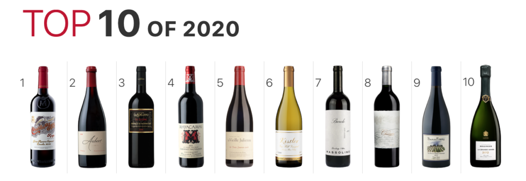 wine spectator la classifica dei migliori 10 vini al mondo